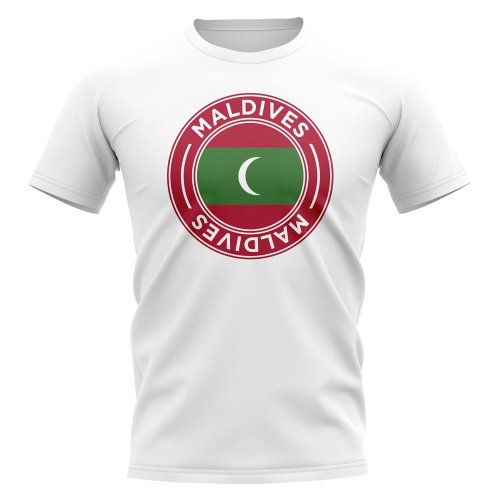 Maldives Football Badge T-Shirt (White)