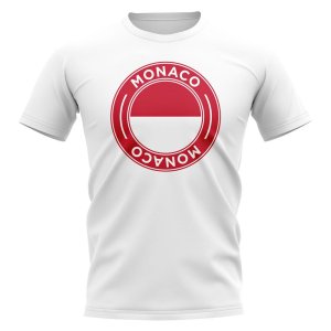 Monaco Football Badge T-Shirt (White)