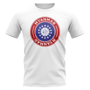 Myanmar Football Badge T-Shirt (White) Myanmar Football Badge T-Shirt (White)
