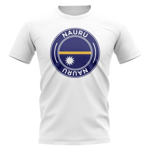 Nauru Football Badge T-Shirt (White)