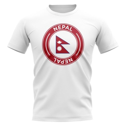 Nepal Football Badge T-Shirt (White)