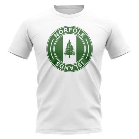 Norfolk Islands Football Badge T-Shirt (White)