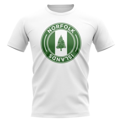 Norfolk Islands Football Badge T-Shirt (White)