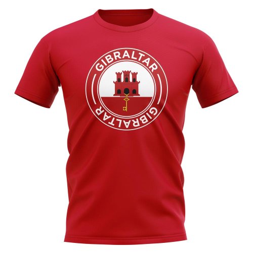 Gibraltar Football Badge T-Shirt (Red)