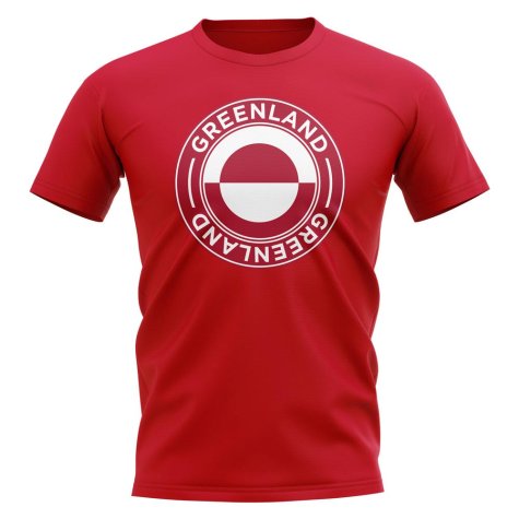 Greenland Football Badge T-Shirt (Red)