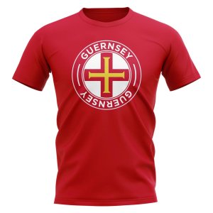 Guernsey Football Badge T-Shirt (Red) Guernsey Football Badge T-Shirt (Red)