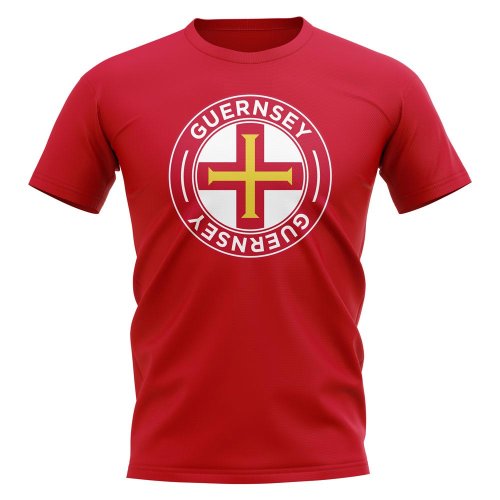 Guernsey Football Badge T-Shirt (Red)