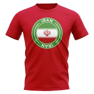 Iran Football Badge T-Shirt (Red)