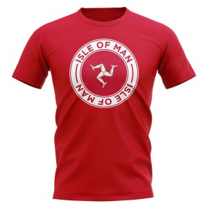 Isle of Man Football Badge T-Shirt (Red) Isle of Man Football Badge T-Shirt (Red)