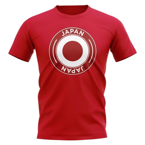 Japan Football Badge T-Shirt (Red)