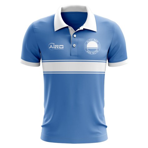 Altai Republic Concept Stripe Polo Shirt (Sky)