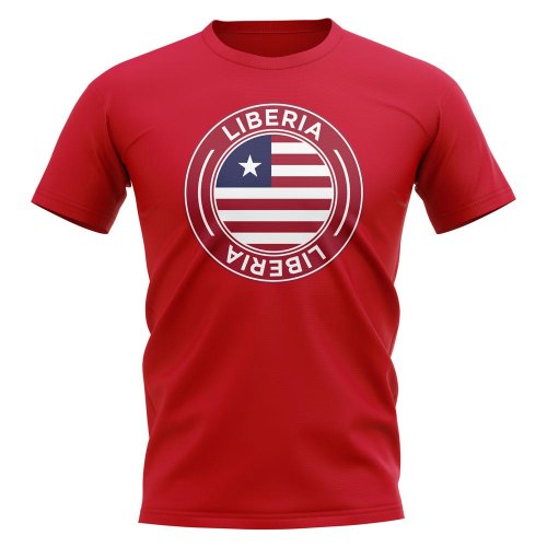 Liberia Football Badge T-Shirt (Red)