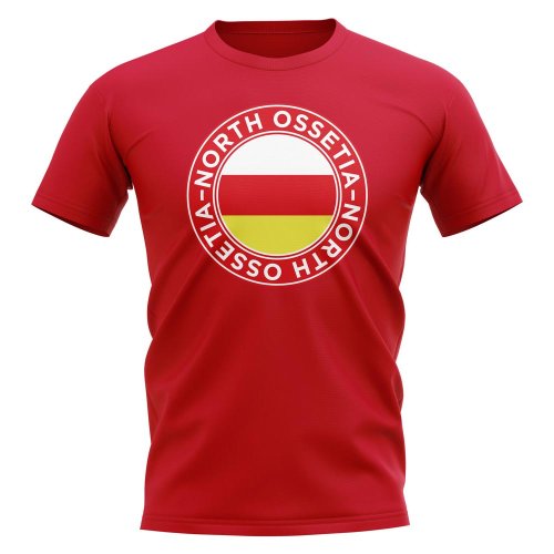North Ossetia Football Badge T-Shirt (Red)