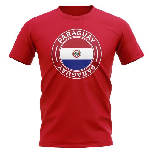 Paraguay Football Badge T-Shirt (Red)