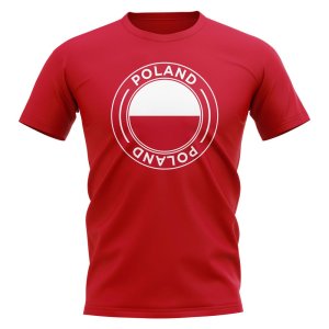Poland Football Badge T-Shirt (Red) Poland Football Badge T-Shirt (Red)