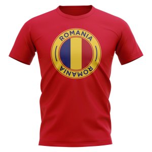 Romania Football Badge T-Shirt (Red)