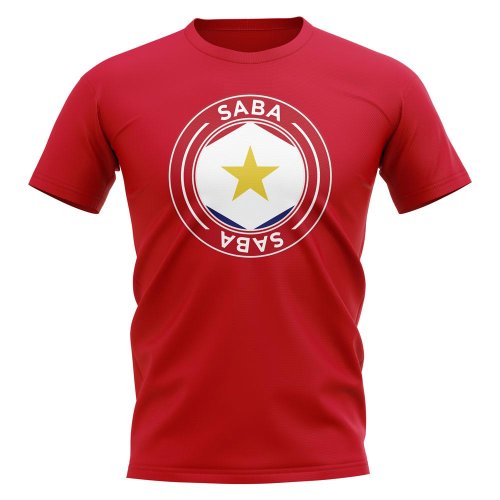 Saba Football Badge T-Shirt (Red)