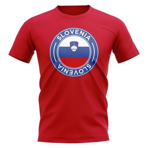 Slovenia Football Badge T-Shirt (Red)