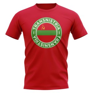 Transnistria Football Badge T-Shirt (Red) Transnistria Football Badge T-Shirt (Red)
