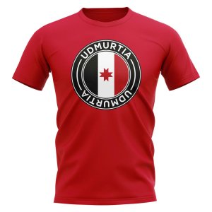 Udmurtia Football Badge T-Shirt (Red) Udmurtia Football Badge T-Shirt (Red)