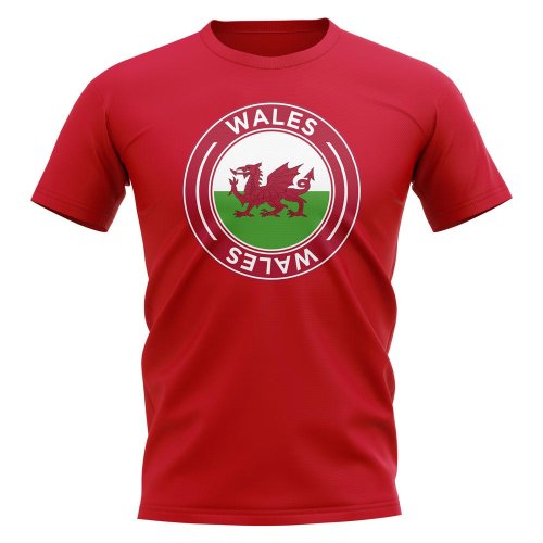 Wales Football Badge T-Shirt (Red)