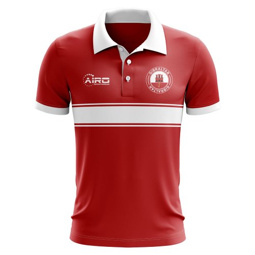 Gibraltar Concept Stripe Polo Shirt (Red)