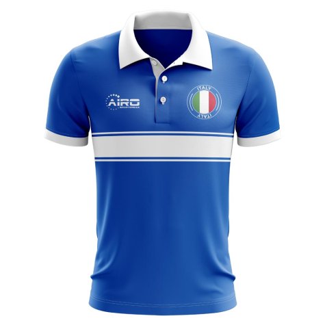 Italy Concept Stripe Polo Shirt (Blue)