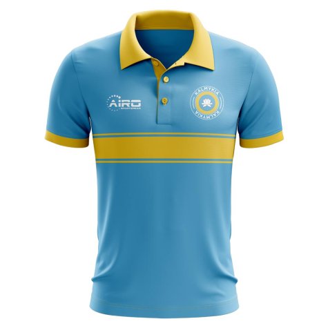 Kalmykia Concept Stripe Polo Shirt (Sky)