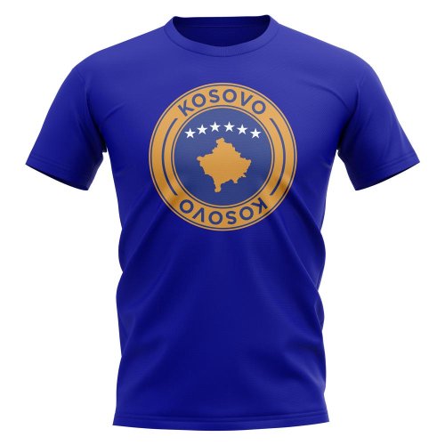 Kosovo Football Badge T-Shirt (Royal)