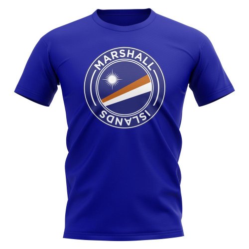 Marshall Islands Football Badge T-Shirt (Royal)