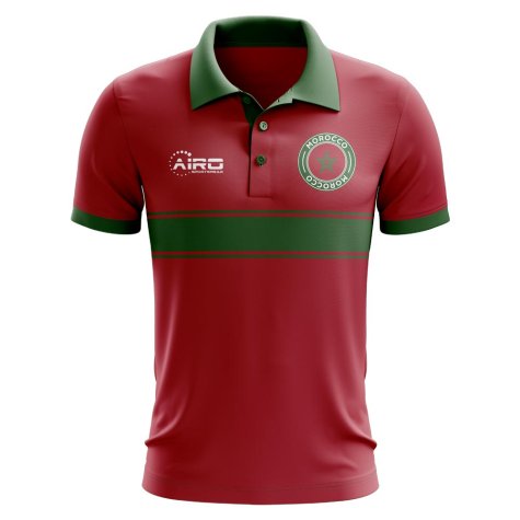 Morocco Concept Stripe Polo Shirt (Red)