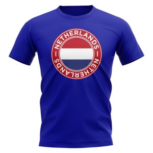 Netherlands Football Badge T-Shirt (Royal) Netherlands Football Badge T-Shirt (Royal)