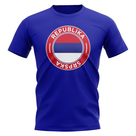Republika Srpska Football Badge T-Shirt (Royal)