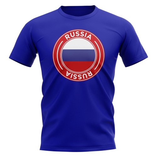 Russia Football Badge T-Shirt (Royal)