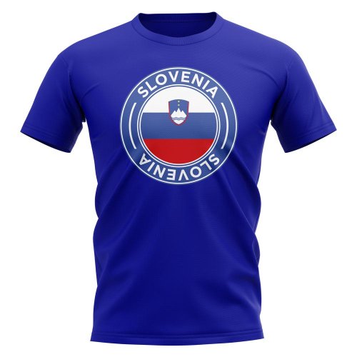 Slovenia Football Badge T-Shirt (Royal)