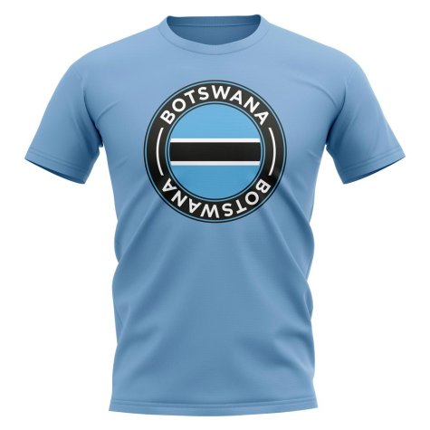 Botswana Football Badge T-Shirt (Sky)