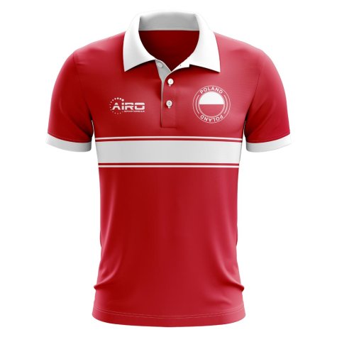 Poland Concept Stripe Polo Shirt (Red)