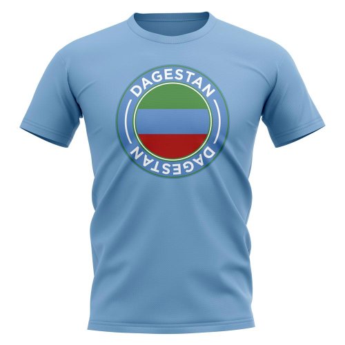 Dagestan Football Badge T-Shirt (Sky)