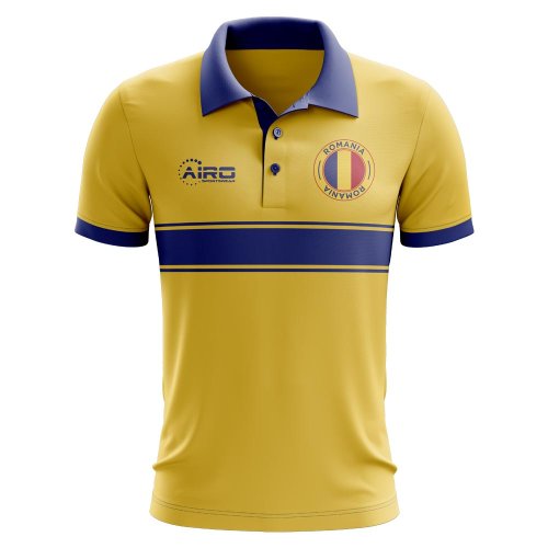 Romania Concept Stripe Polo Shirt (Yellow)