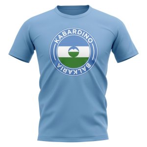 Kabardino Balkaria Football Badge T-Shirt (Sky) Kabardino Balkaria Football Badge T-Shirt (Sky)