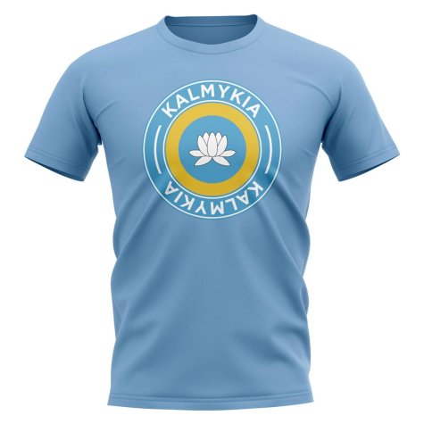 Kalmykia Football Badge T-Shirt (Sky)