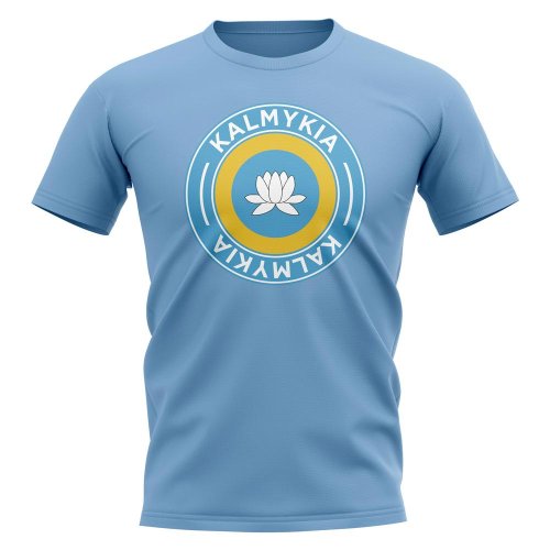 Kalmykia Football Badge T-Shirt (Sky)