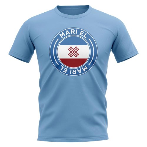 Mari El Football Badge T-Shirt (Sky)