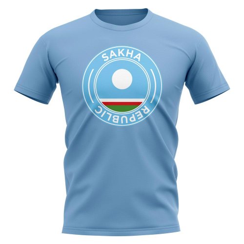 Sakha Republic Football Badge T-Shirt (Sky)
