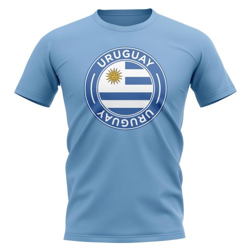 Uruguay Football Badge T-Shirt (Sky)