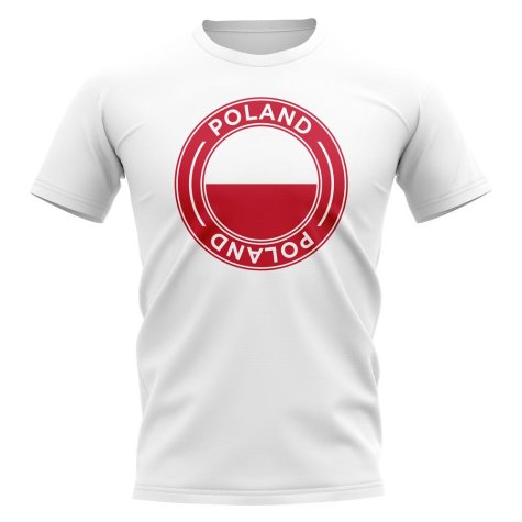 Poland Football Badge T-Shirt (White)