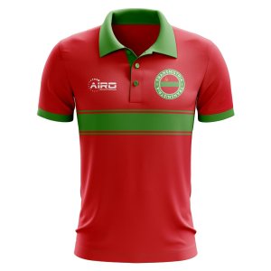 Transnistria Concept Stripe Polo Shirt (Red)