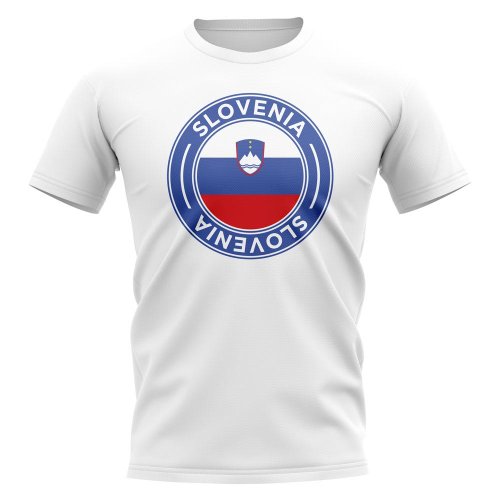 Slovenia Football Badge T-Shirt (White)