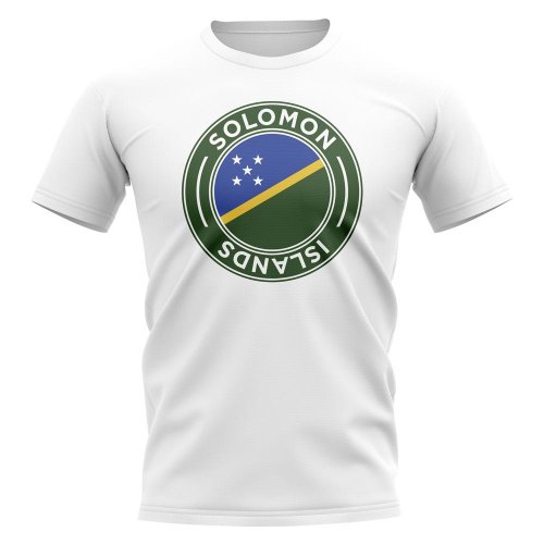 Solomon Islands Football Badge T-Shirt (White)