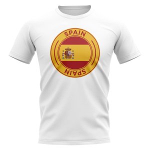 Spain Football Badge T-Shirt (White)